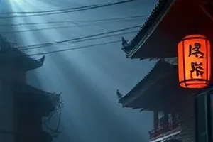 深巷灯影封面，窄巷尽头一盏昏黄的路灯